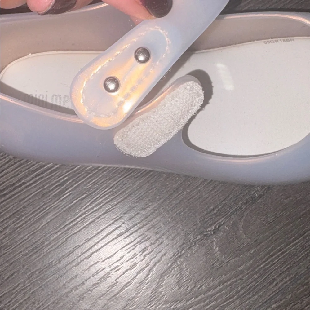 Mini Melissa Clear Jelly Mary Jane with Silver Bow